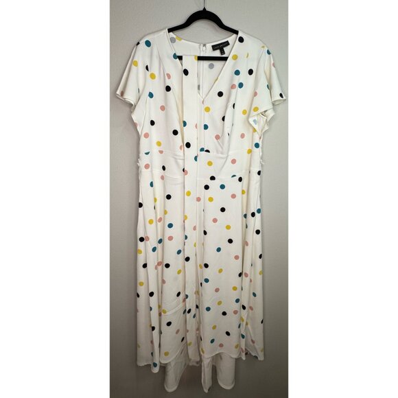 NWOT Lane Bryant Women’s Plus Size 18 Polka-Dot High-Low Lena Dress - Picture 4 of 6